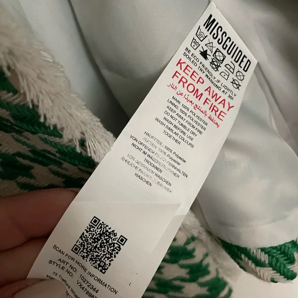 Missguided Herringbone Fringe Blazer - Picture 5 of 9